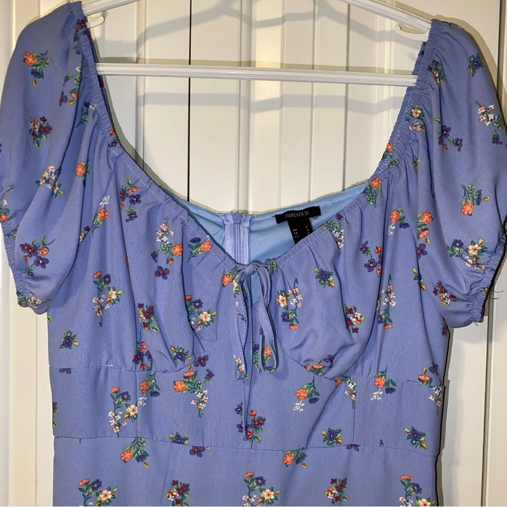 Forever 21 Floral Puff Sleeve Dress - Picture 8 of 14